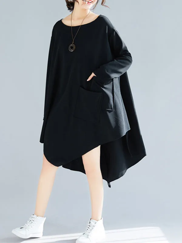 xakxx Loose Cropped A-Line Shirt Dress