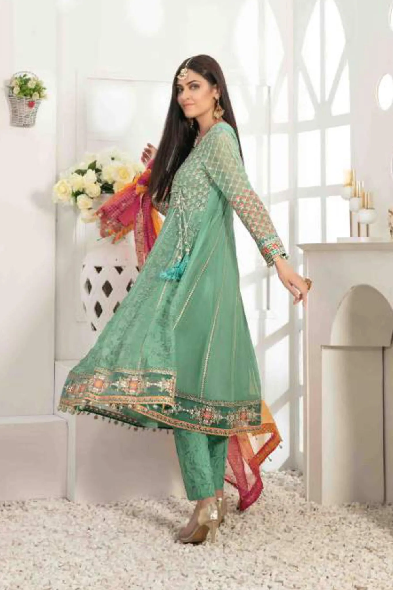 Zora by Tawakkal Semi Stitched 3 Piece Fancy Chiffon Collection'2022-Z-7373